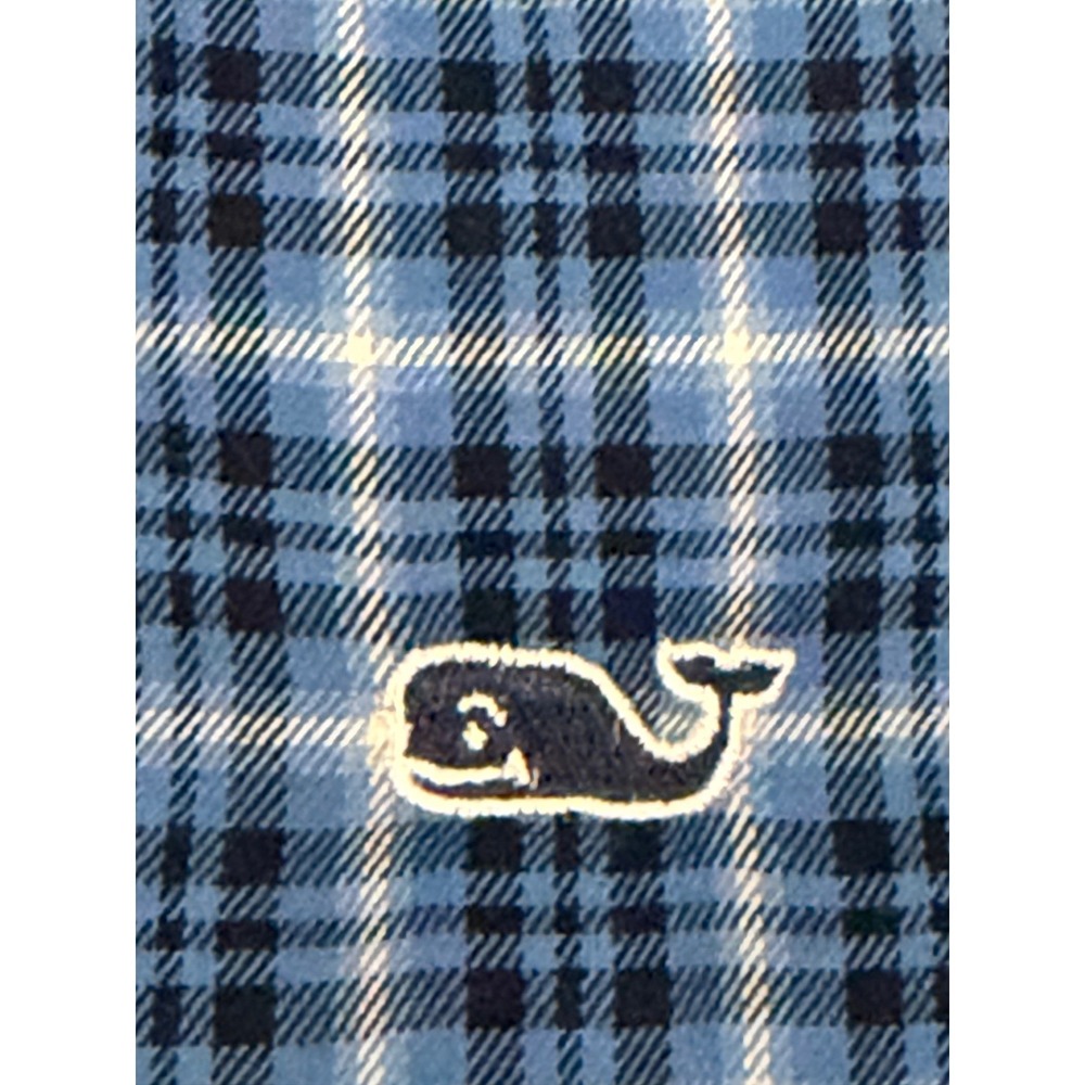 Vineyard Vines Classic Fit Whale Shirt Mens XL Blue Plaid Button Down Cotton - Picture 3 of 6